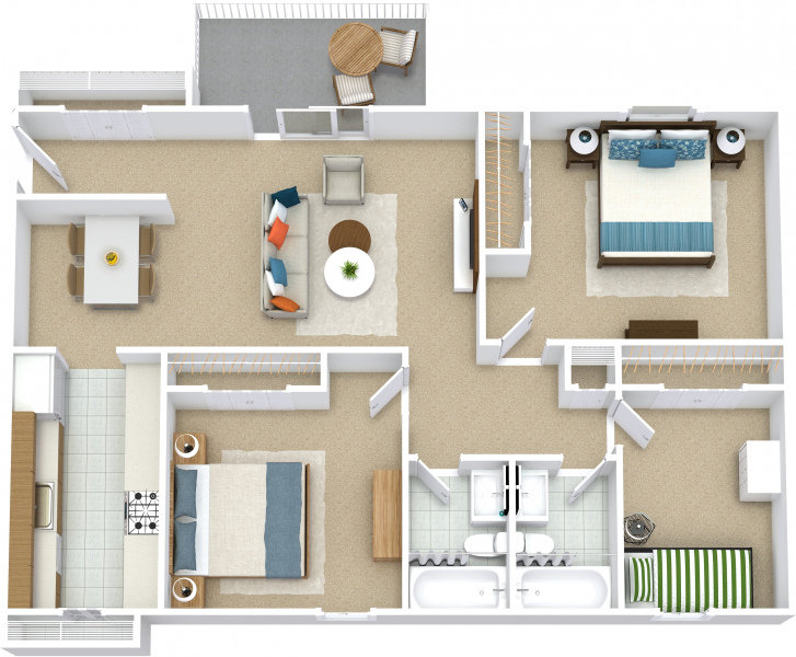 The Myrtles at Olde Towne Apartments in Portsmouth, Virginia Evergreen - Tower